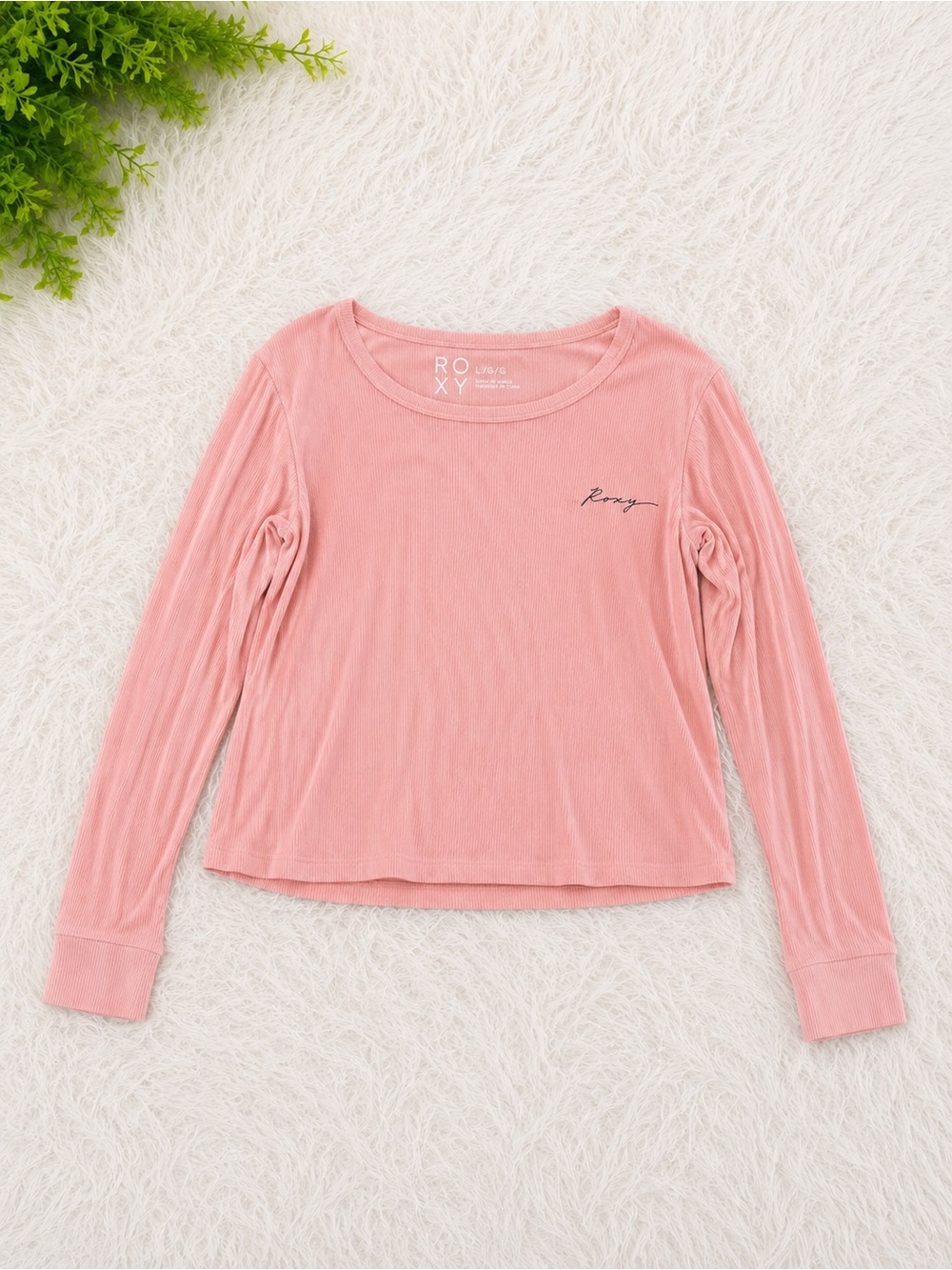 Roxy Soft Pink Long Sleeve Tee - Picture 2 of 4
